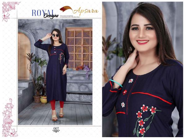 Aagya Apsara 3 Designer Rayon Embroidery Kurti